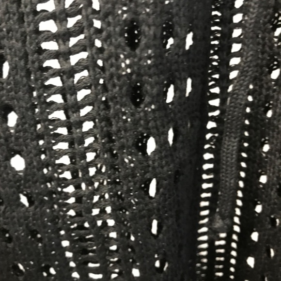 Al’Mage Women’s Crochet Knit Black Swimsuit Coverup Dress NWT Size M - Picture 4 of 7